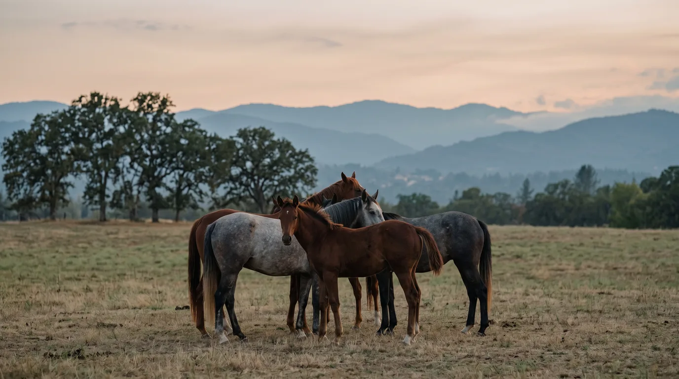 Chevaux en liberté, Haras del Lobo, Isère